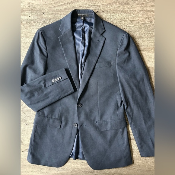 Men’s Navy Banana Republic Sport Coat Blazer Suit Jacket size 36R - Picture 3 of 10